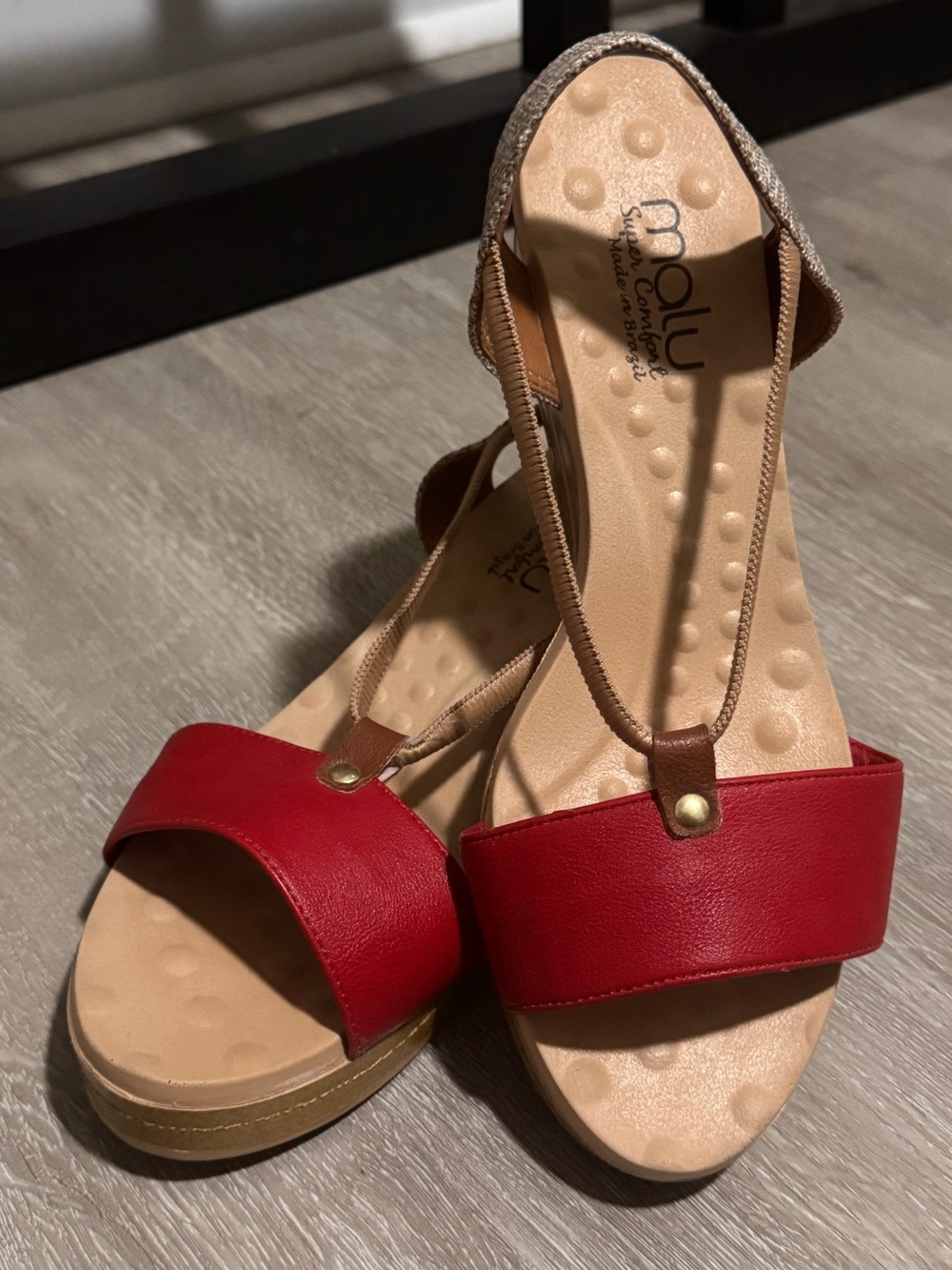 Super Comfort Malu Wedge Sandals, made in Brazil Size 9